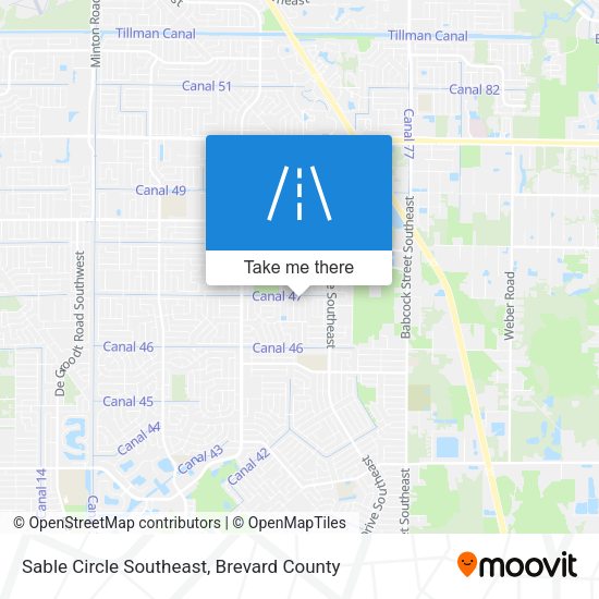 Sable Circle Southeast map