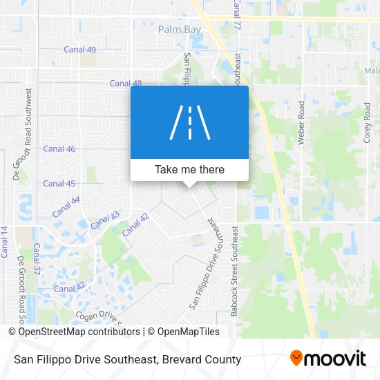 Mapa de San Filippo Drive Southeast