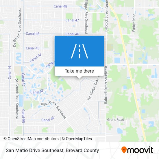 Mapa de San Matio Drive Southeast