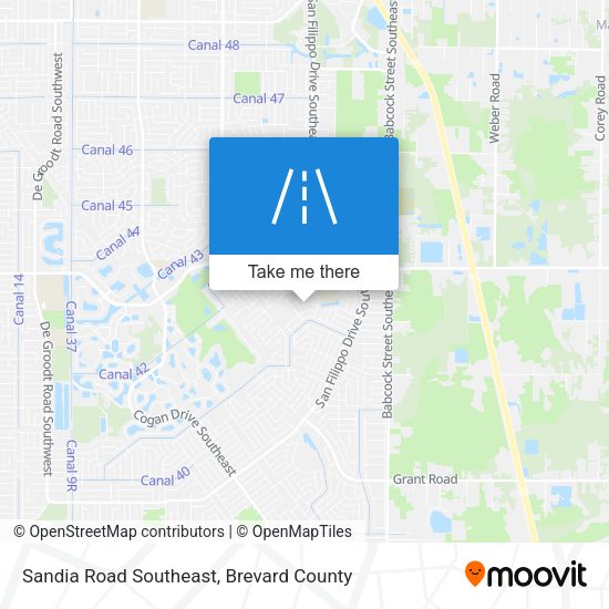 Sandia Road Southeast map