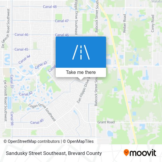 Mapa de Sandusky Street Southeast