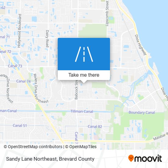 Sandy Lane Northeast map