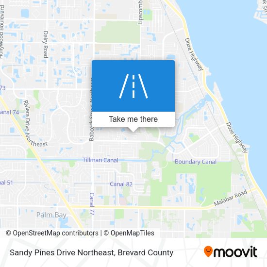 Sandy Pines Drive Northeast map