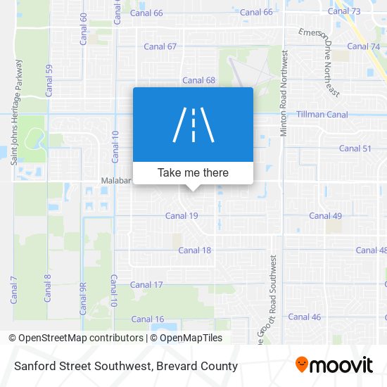 Sanford Street Southwest map