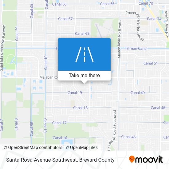 Santa Rosa Avenue Southwest map