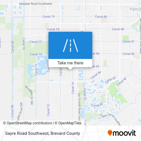Sayre Road Southwest map