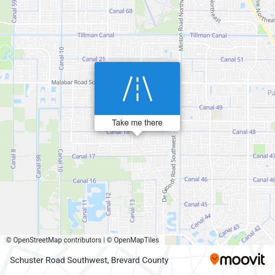 Schuster Road Southwest map