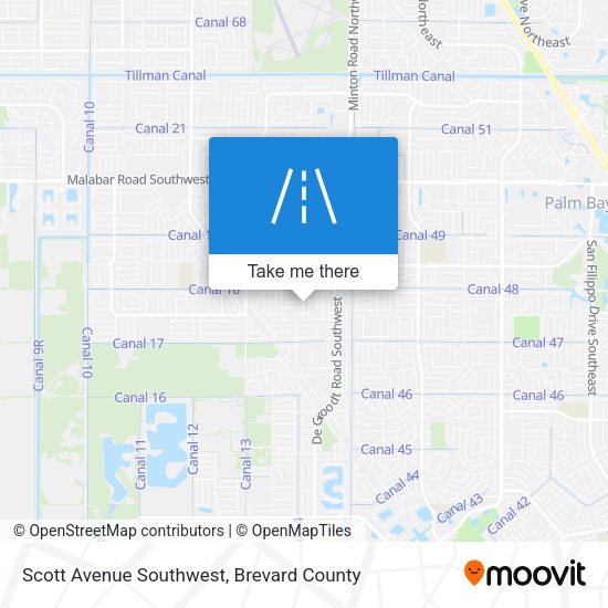 Scott Avenue Southwest map