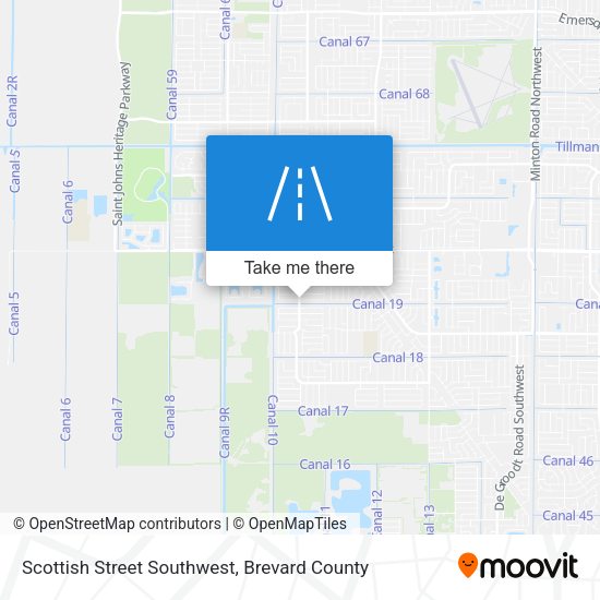 Mapa de Scottish Street Southwest