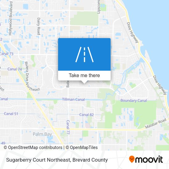 Mapa de Sugarberry Court Northeast