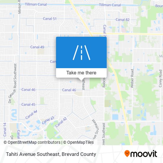 Mapa de Tahiti Avenue Southeast