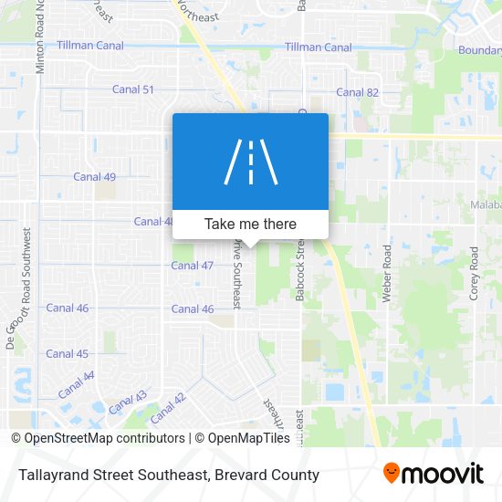 Tallayrand Street Southeast map