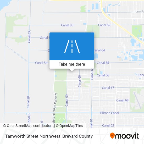 Tamworth Street Northwest map