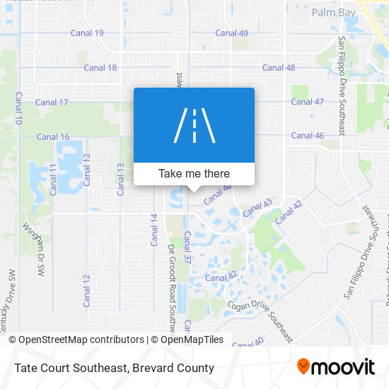 Tate Court Southeast map