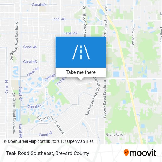 Teak Road Southeast map