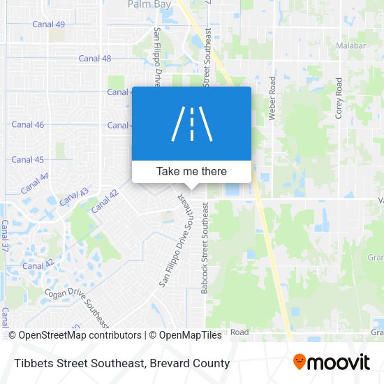 Tibbets Street Southeast map