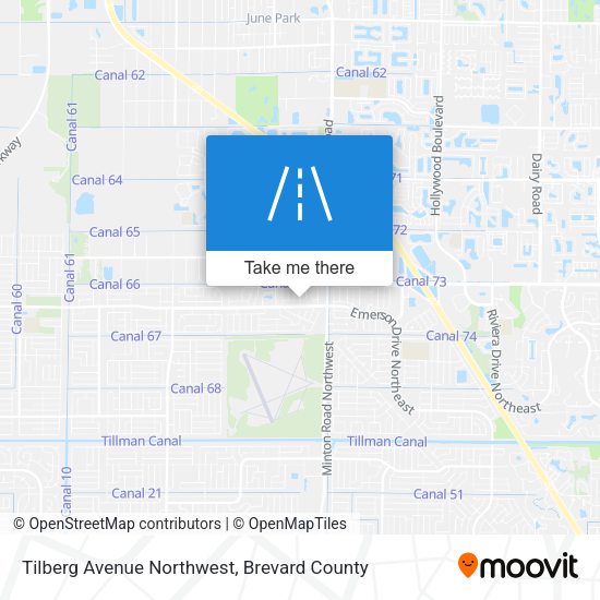 Tilberg Avenue Northwest map