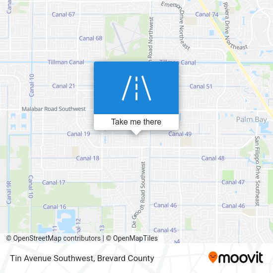 Mapa de Tin Avenue Southwest