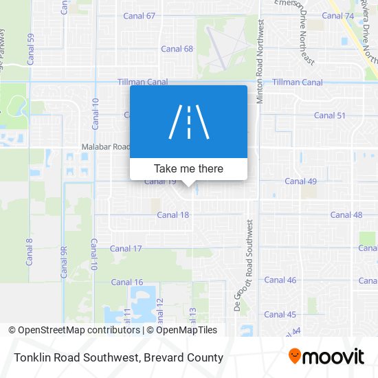 Tonklin Road Southwest map