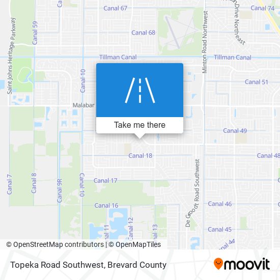 Topeka Road Southwest map