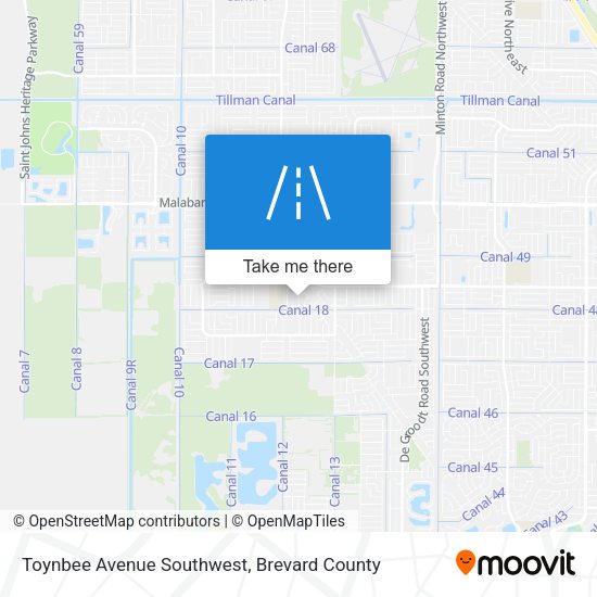 Toynbee Avenue Southwest map