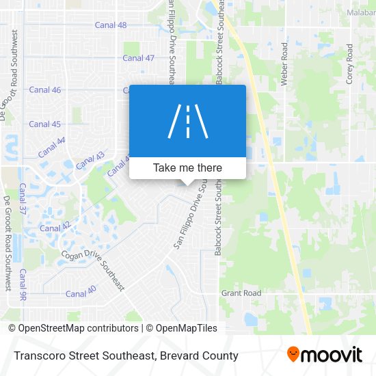 Transcoro Street Southeast map