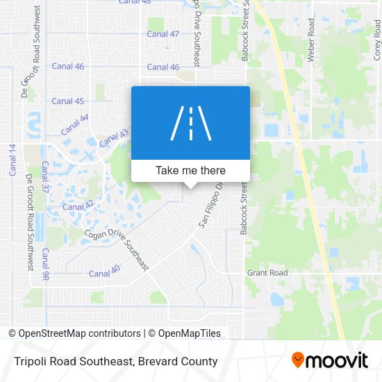 Tripoli Road Southeast map