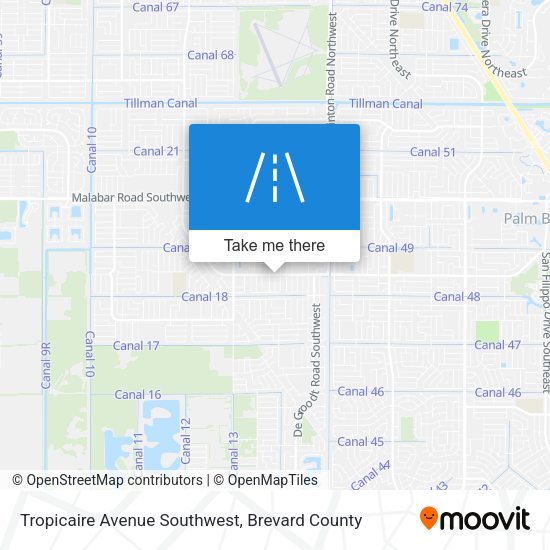 Mapa de Tropicaire Avenue Southwest