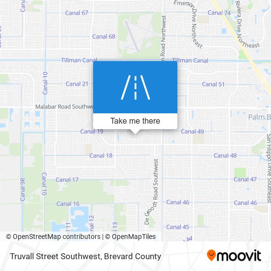 Truvall Street Southwest map