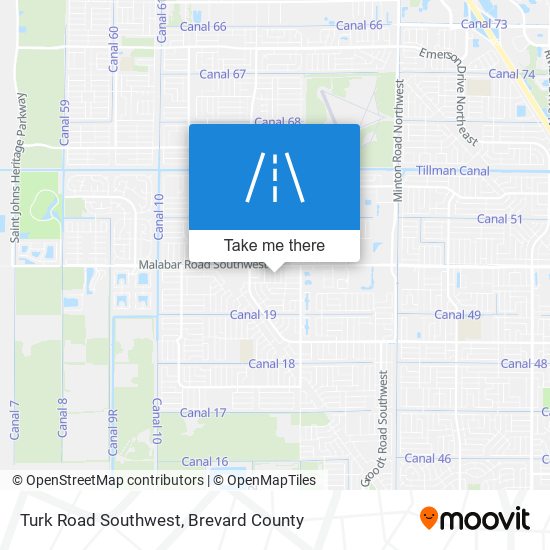 Turk Road Southwest map