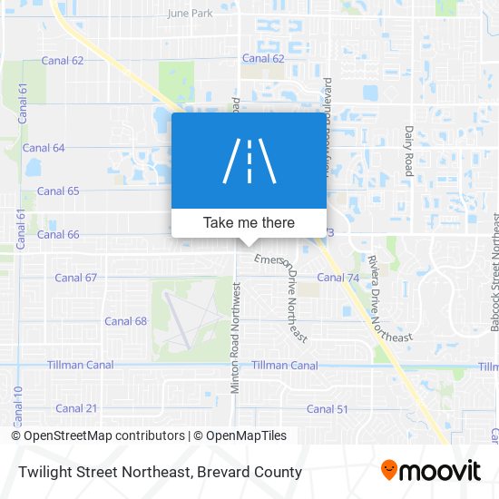 Mapa de Twilight Street Northeast