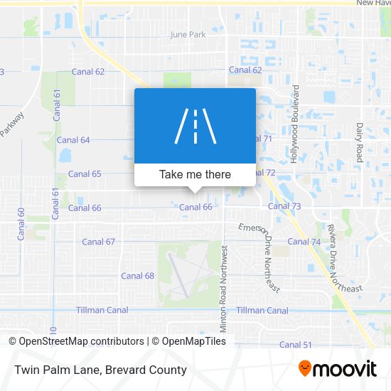 Mapa de Twin Palm Lane