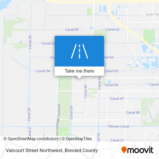 Mapa de Valcourt Street Northwest