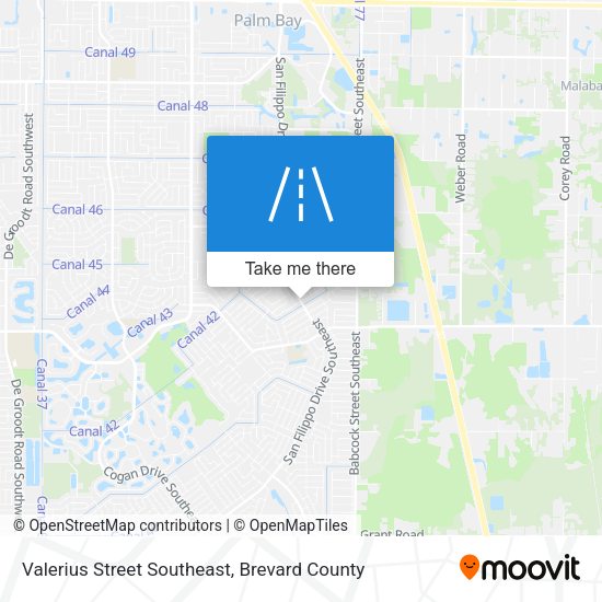 Valerius Street Southeast map