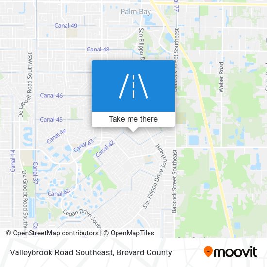 Valleybrook Road Southeast map