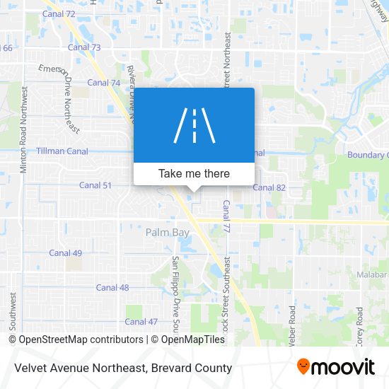Velvet Avenue Northeast map