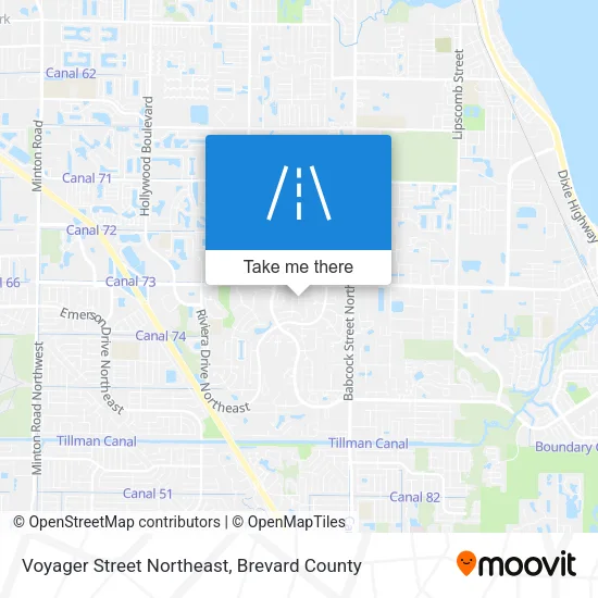 Mapa de Voyager Street Northeast