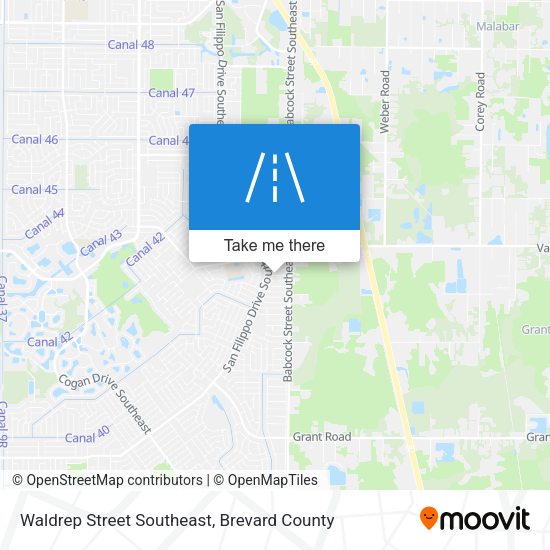 Mapa de Waldrep Street Southeast