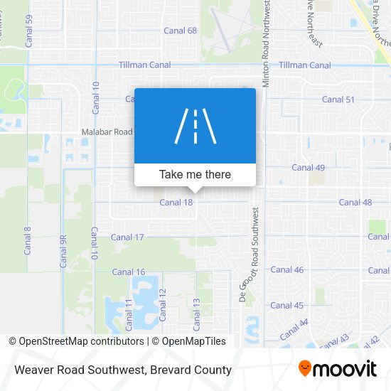 Weaver Road Southwest map