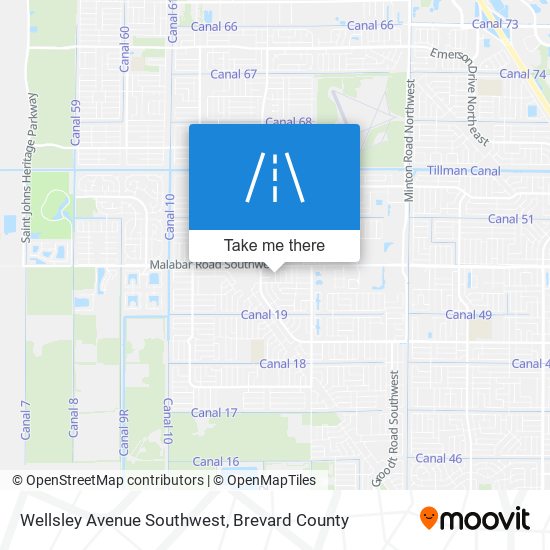 Wellsley Avenue Southwest map