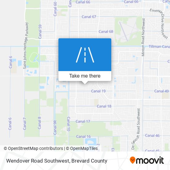 Wendover Road Southwest map