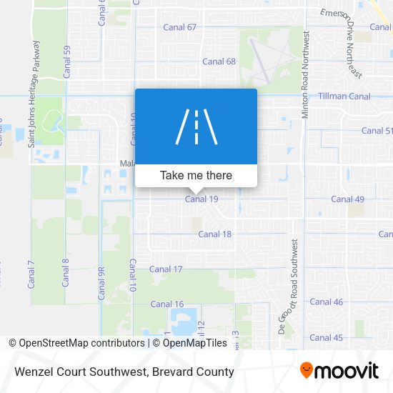 Mapa de Wenzel Court Southwest