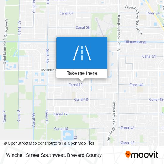 Winchell Street Southwest map