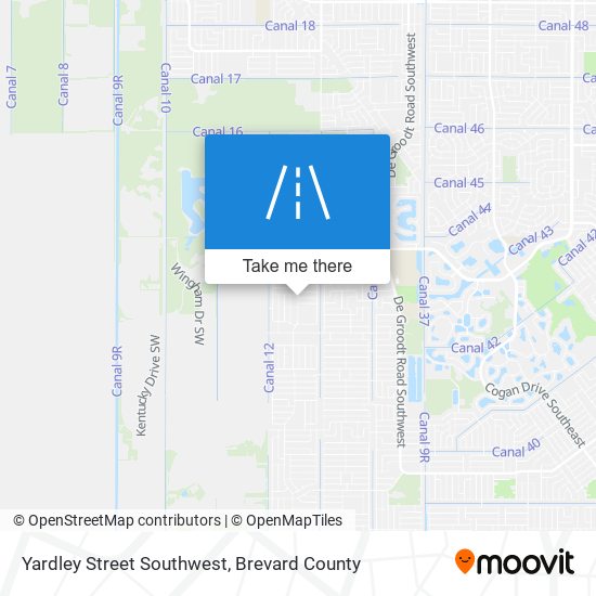 Mapa de Yardley Street Southwest