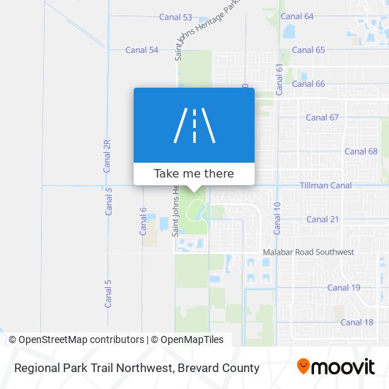 Mapa de Regional Park Trail Northwest