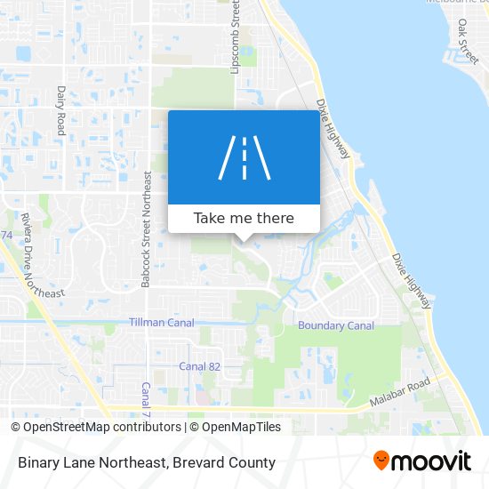 Mapa de Binary Lane Northeast