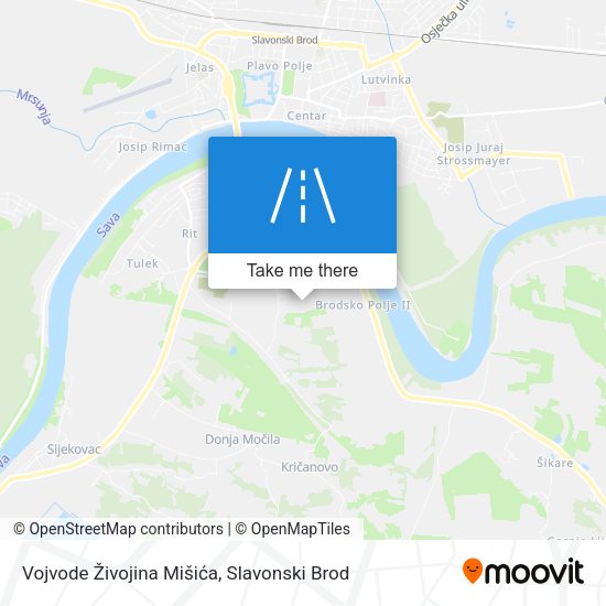 Vojvode Živojina Mišića map