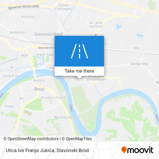 Ulica Ive Franje Jukića map