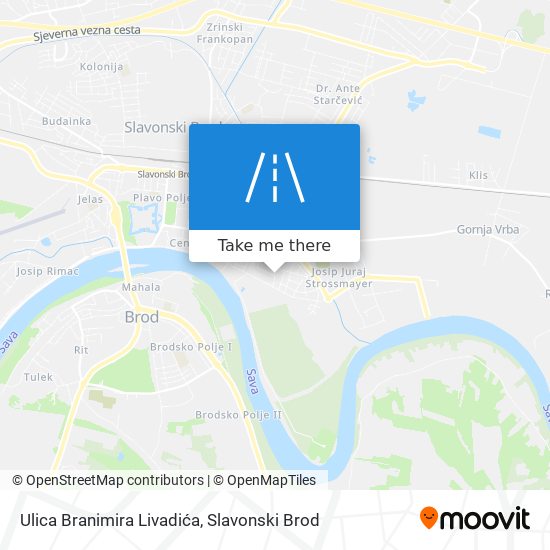 Ulica Branimira Livadića map