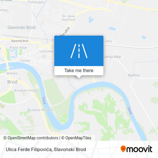 Ulica Ferde Filipovića map